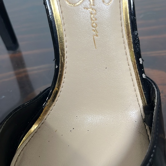 Jessica Simpson Black Patent Leather Stiletto Heels 6 - Picture 12 of 14